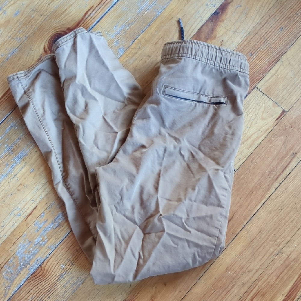 Boys Old Navy Tan Casual Pants with Elastic Waistband